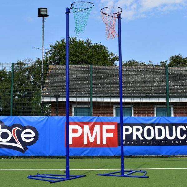 Club Wheelaway Netball Posts - Blue - PAIR