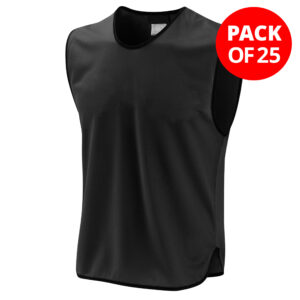 Core Mesh Training Bib Black - Pack of 25
