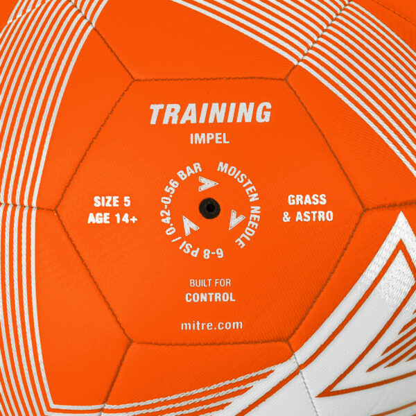 Impel Orange/White 10 Ball Deal Plus FREE Bag - Size 5 - Image 6