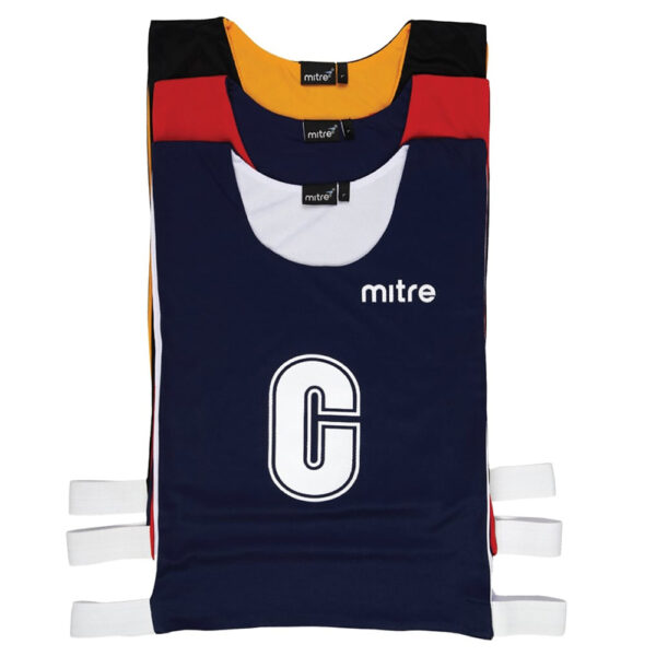Netball Pro Reversible Bib - Navy/Red (Pack of 7) - Image 2