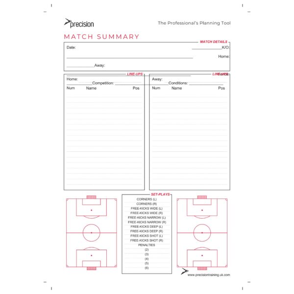 A4 Football Match Day Planner (Single) - Image 11