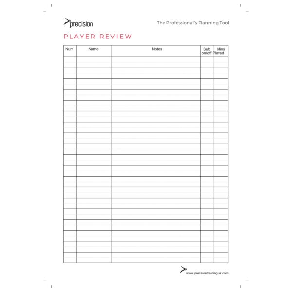 A4 Football Match Day Planner (Single) - Image 6