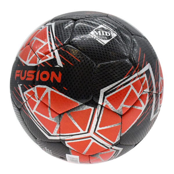 Fusion Midi Size 2 Training Ball - Black/Red - Image 3