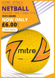 Live4Sport Mitre Yellow Attack Netball
