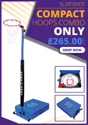 Live4Sport Aureshot Compact Hoop Combo Netball Posts