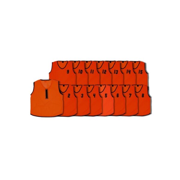 Mesh Numbered 1-15 Bibs - Pack of 15 - Image 3
