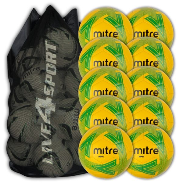 Impel Yellow/Green 10 Ball Deal Plus FREE Bag - Size 5