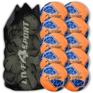 Fusion FIFA Basic Training Football Orange/Blue 10 Ball Deal Plus FREE Bag