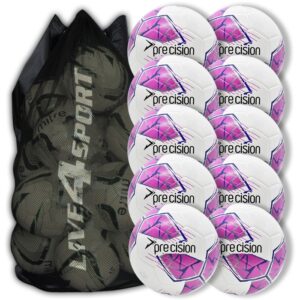 Fusion FIFA Basic Training Football White/Pink 10 Ball Deal Plus FREE Bag