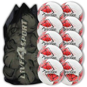 Fusion FIFA Basic Training Football White/Red 10 Ball Deal Plus FREE Bag