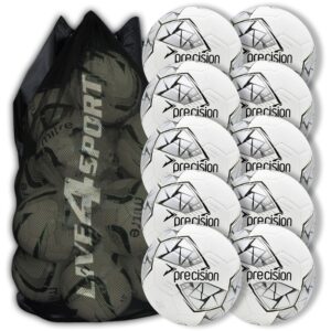 Fusion FIFA Basic Training Football White/Silver 10 Ball Deal Plus FREE Bag