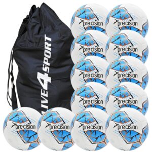 Fusion FIFA Basic Training Football 12 Ball Deal - White/Cyan
