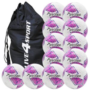 Fusion FIFA Basic Training Football 12 Ball Deal - White/Pink