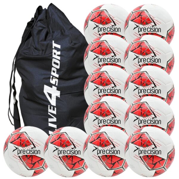 Fusion FIFA Basic Training Football 12 Ball Deal - White/Red