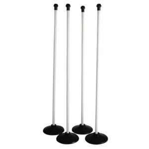 Plastic White Rounders Post Set