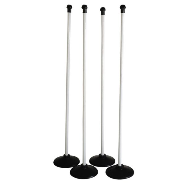 Plastic White Rounders Post Set