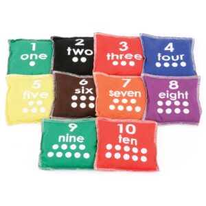 Coloured Number Bean Bags