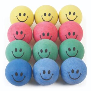 Rubber Sponge Happy Face Balls