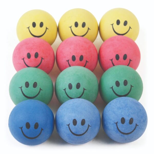Rubber Sponge Happy Face Balls