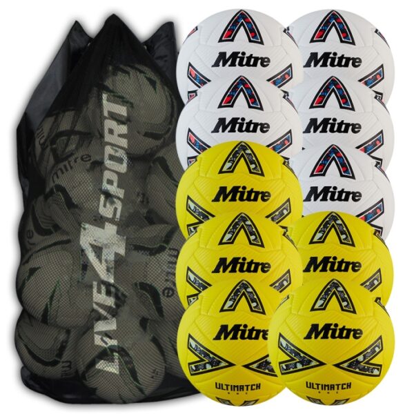 Ultimatch One White & Yellow Mixed 10 Ball Deal Plus FREE Bag