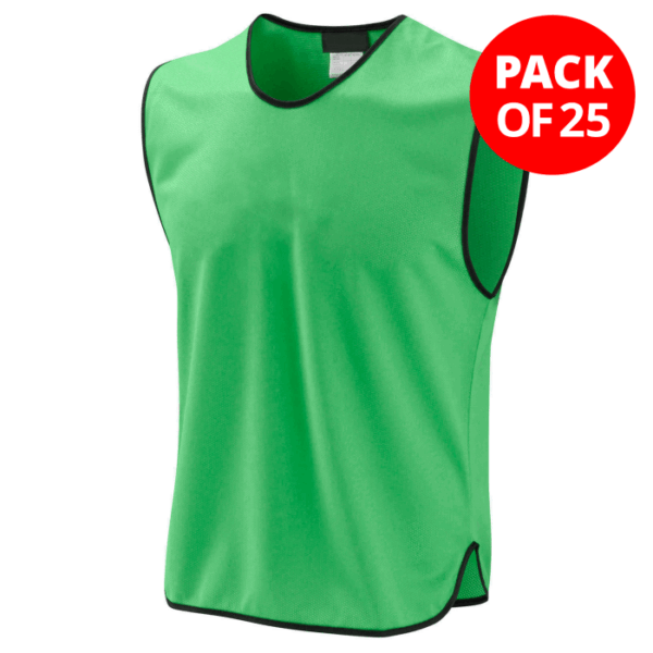 Core Mesh Training Bib Green - Pack of 25