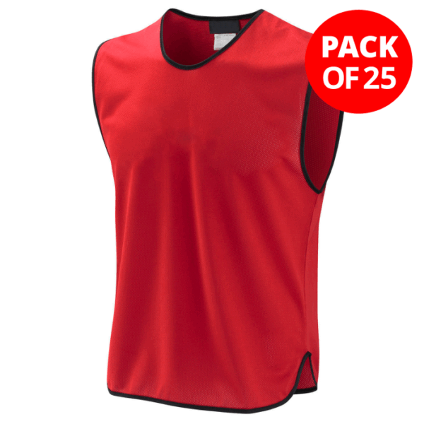 Core Mesh Training Bib Red - Pack of 25