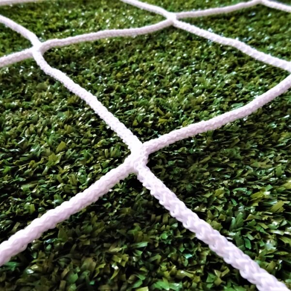 5-a-side - 12ft x 4ft - White 4mm Heavy Duty Goal Net - Image 2